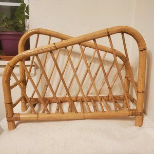 Rattan Bamboo Magazine Rack